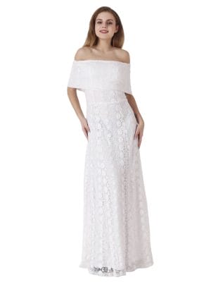 Bohemian Style Off Shoulder Bridesmaid Dress,